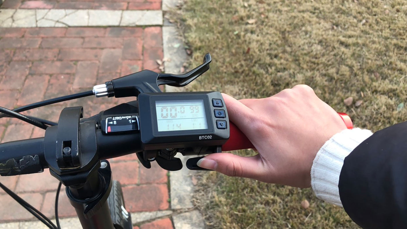 LCD digital wireless Display with thumb throttle for electric bike univsersal fit with digital speed mileage and distance information