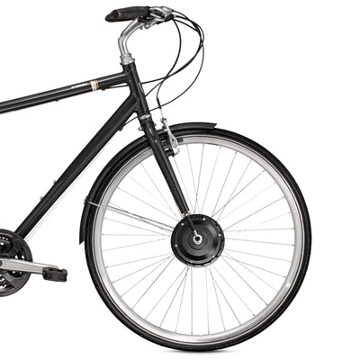 Switch Three electric bike kit is the easiest conversion  front wheel electric kit motor and battery allows you to go on steep hills and great for commute on any bicycle